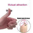 Большие мощные магнитные зажимы для сосков, фаллоимитатор для стимуляции клитора, интимные игрушки для женщин, 1234 пар, фаллоимитатор для пары