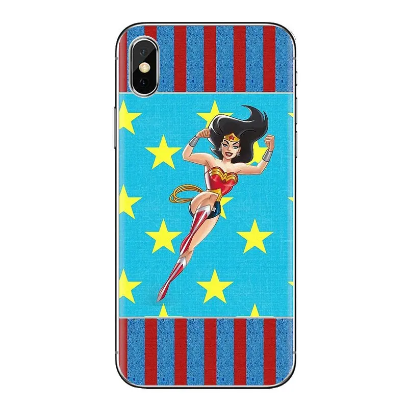 For Samsung Galaxy S3 S4 S5 Mini S6 S7 Edge S8 S9 S10 Plus Note 3 4 5 8 9 Soft Transparent Shell Covers DC comic TV wonder woman |