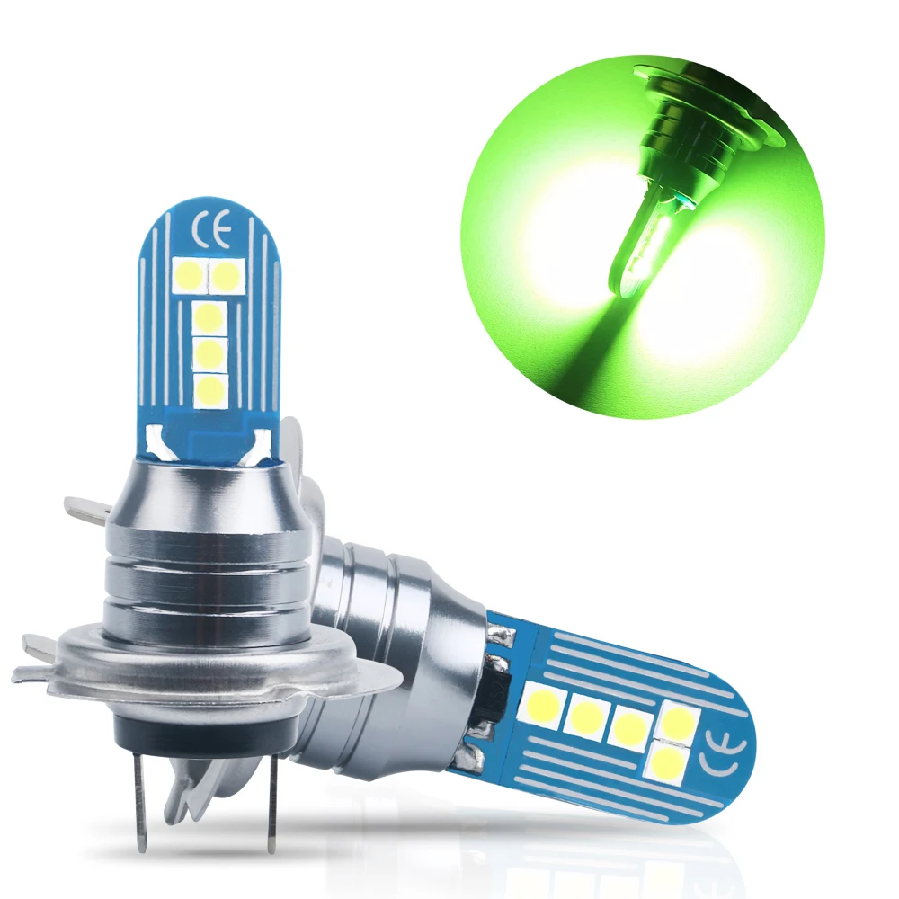

2Pcs H4 H8 H11 H7 9005 9006 Lemon Green Fog Light LED Bulb Auto Car Accessories Parts Headlight Driving Running Front Lamp 12V
