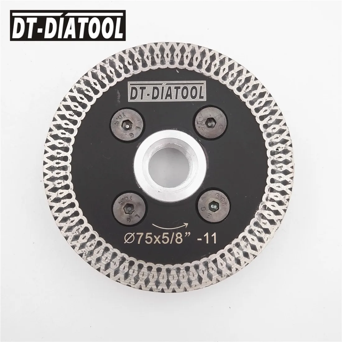 DT-DIATOOL 1pc 75mm Hot Pressed Mini Mesh Turbo Rim Diamond Saw Blade With Removable M14 or 5/8-11 Flange and | Инструменты