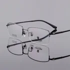 Мужская Ретро-оправа, титановая полуоправа, супер-светильник, очки для близорукости, ширина-140