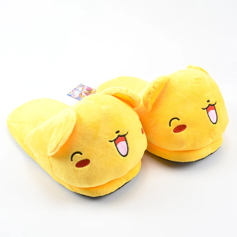 Card Captor Sakura Kero/зимние домашние тапочки; плюшевая обувь с героями мультфильмов; мягкие зимние теплые домашние тапочки; домашняя нескользящая обувь
