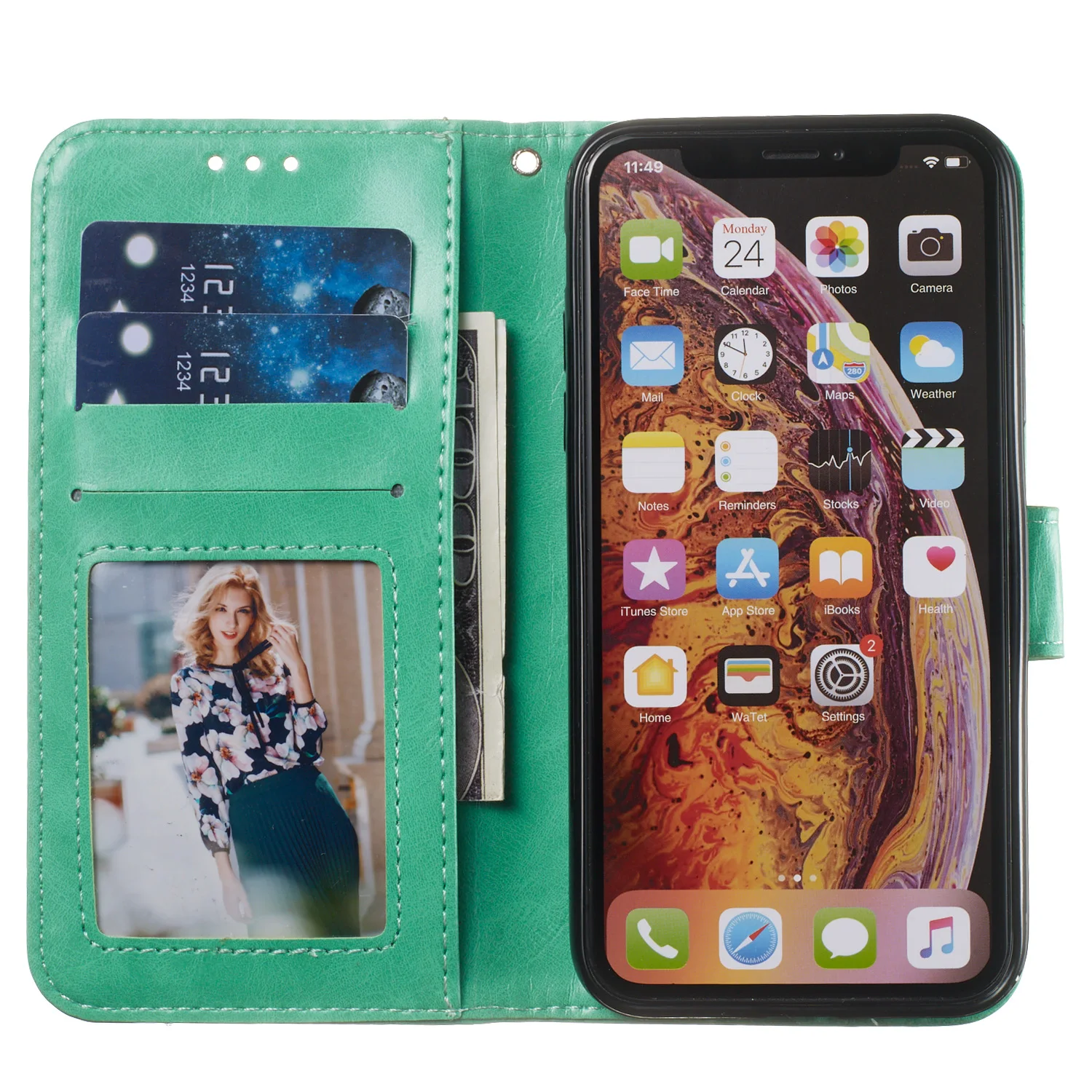 Роскошный кожаный чехол для Apple iPhone XS 11 Pro Max XR X XS 8 Plus 7 Plus 6S 6 Plus 5S SE Магнитный кожаный откидной бумажник чехол