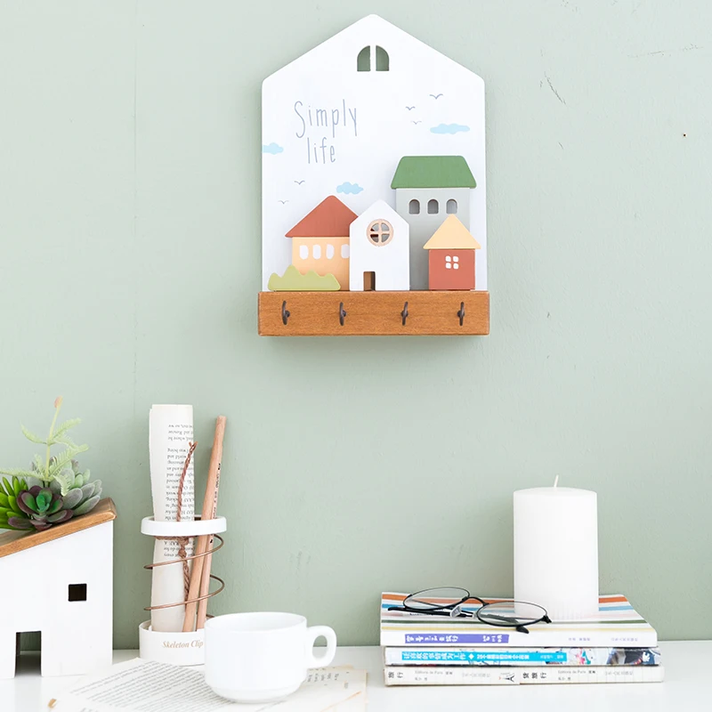 

Wall hook clothes bag key holder wall hanging Nordic creative entrance wall door entrance storage decorative ornaments
