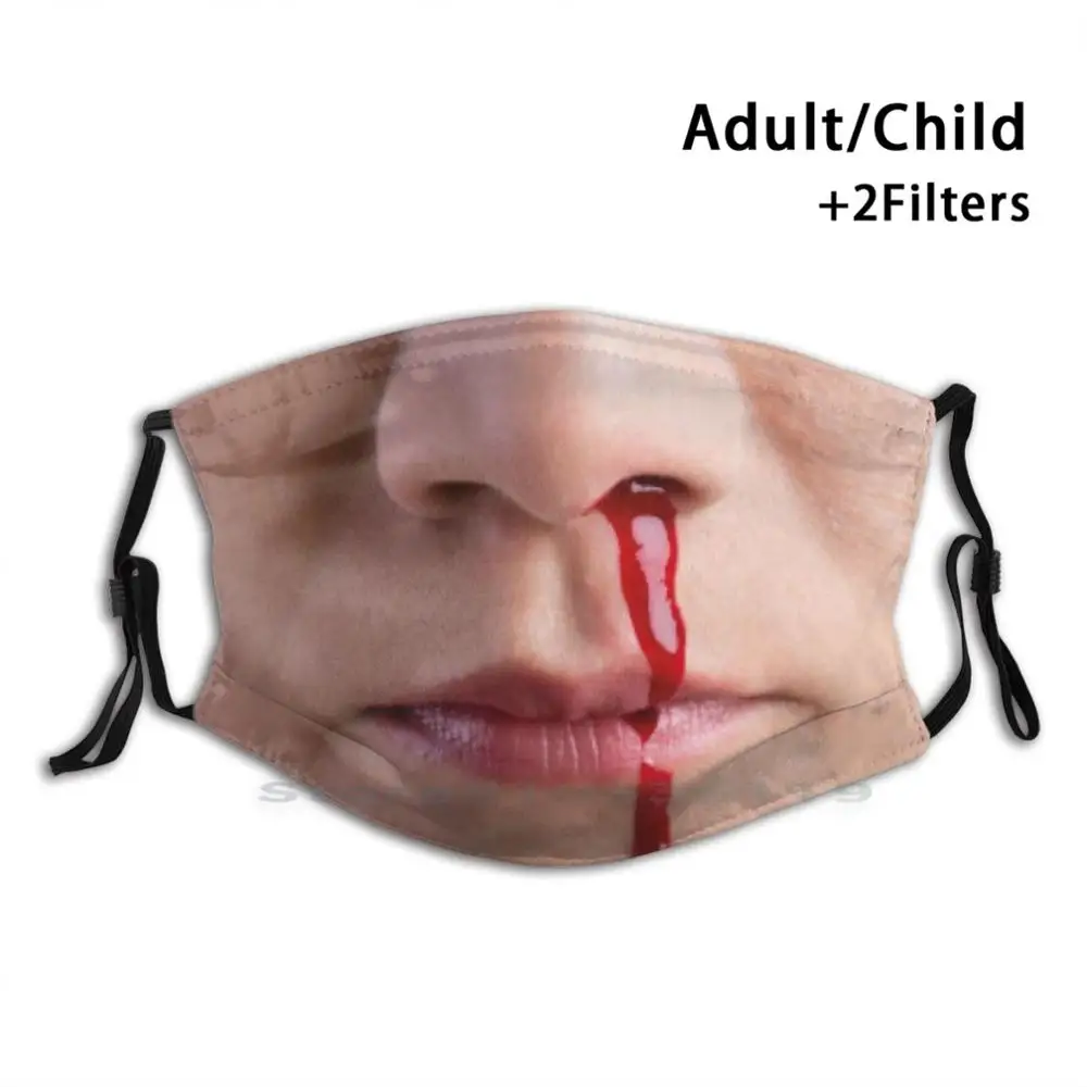 Забавная маска для Хэллоуина с принтом крови многоразовый фильтр Pm2.5 сделай сам