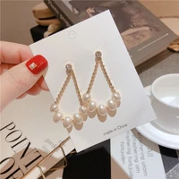 pearl earrings korea classic pearl earrings for woman korean fashion jewelry luxury party girl unusual earrings elegant lady