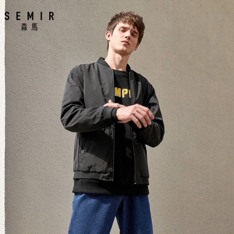 Semir новая куртка для мужчин в Корейском стиле пилота 2019 бейсбольная форма с