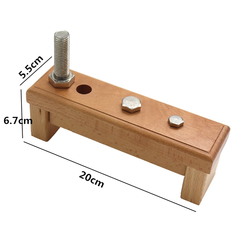 Juguete de madera para atornillar y atornillar, material did&aacute;ctico de atornillar para ni&ntilde;os, juguete de entrenamiento de pr&aacute;ctica de vida-5