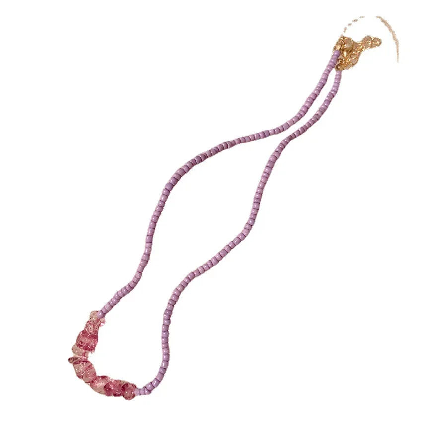 2021 Korean Irregular Beads Choker Necklace Simple Handmade Colorful Chocker | Украшения и аксессуары