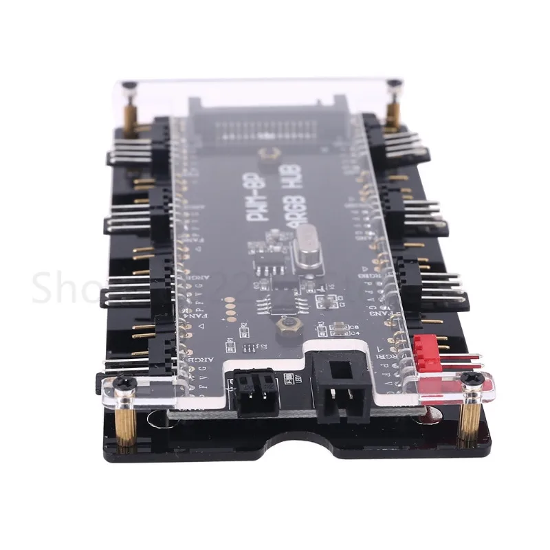 pwm fanargb led 2in1 sync hub controller 1 to 8 multi way splitter 5v 3pin rgb cooler fan adapter aura argb addressble free global shipping