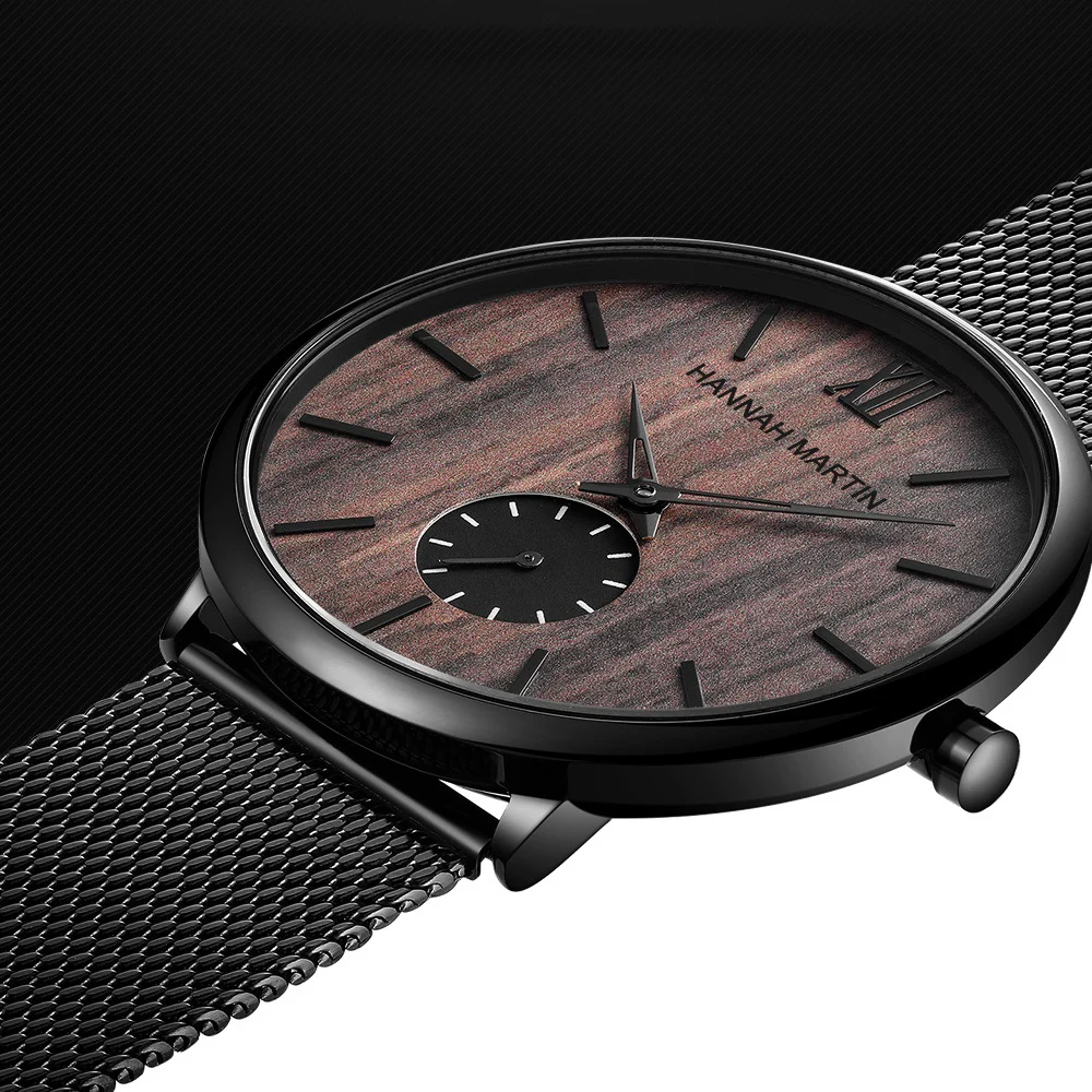 Мужские часы люксовый бренд модные кварцевые мужские Лучшие Деревянные стальные