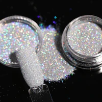 1box gray gradient shiny nail glitter powder laser sparkly nail art chrome pigment silver diy nail art decoration