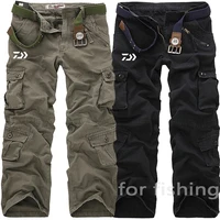spring summer daiwa fishing clothes multi pocket fishing pants for casual mens sports pants camouflage large size fishing wear