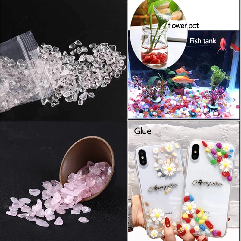 100 шт Бусины из натурального камня чипсы 5-8 мм кристалл/туркуолс/неправильные