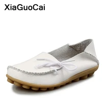 plus size women casual shoes loafers spring autumn woman flats doug shoe moccasin breathable leather gommino nurse boat footwear
