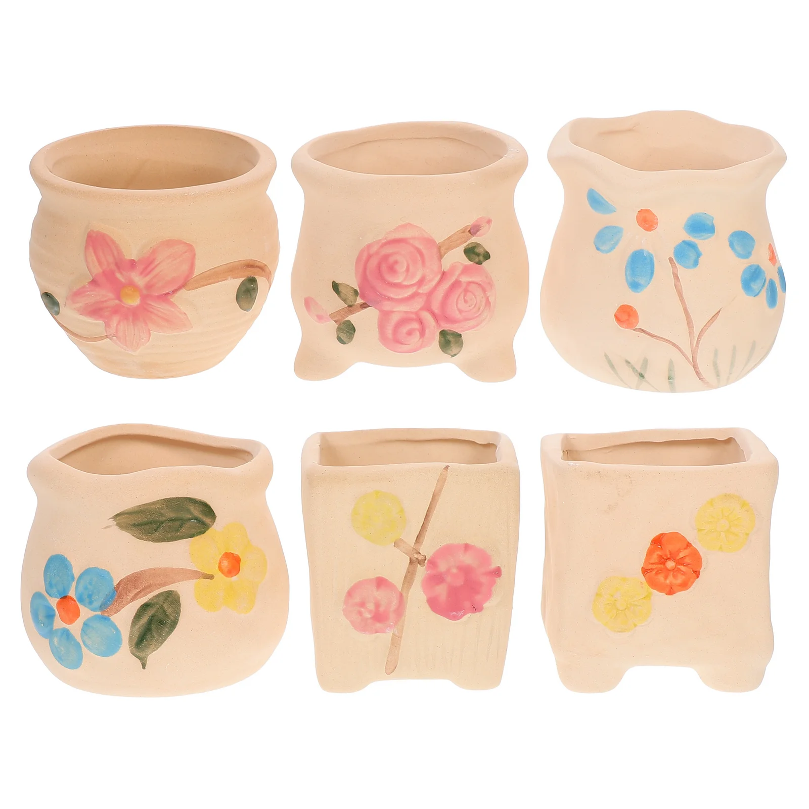 

6pcs Ceramic Succulent Planter Mini Flower Planter Succulent Plant Holder