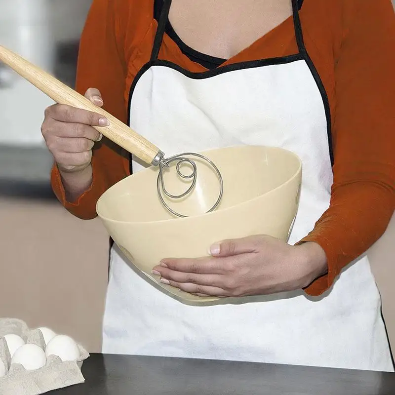 13 дюймовый дубовый Ручной Стальной венчик для теста большой датский хлеба