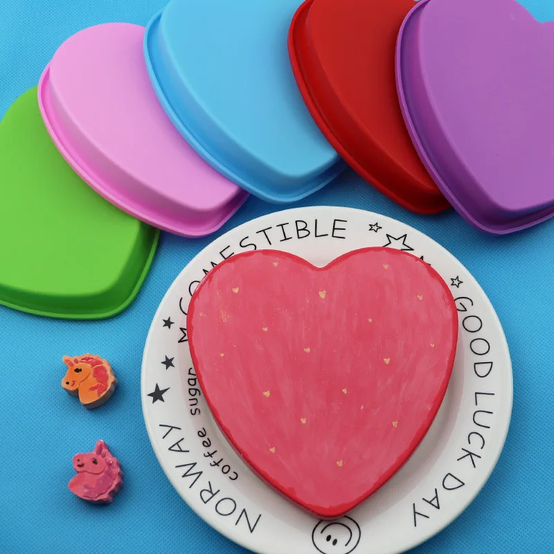 

6 inch Food Grade Heart Shaped Silicone Cake Mold Baking Pan Cake Mold For Mother'S Day,Birthday,Wedding