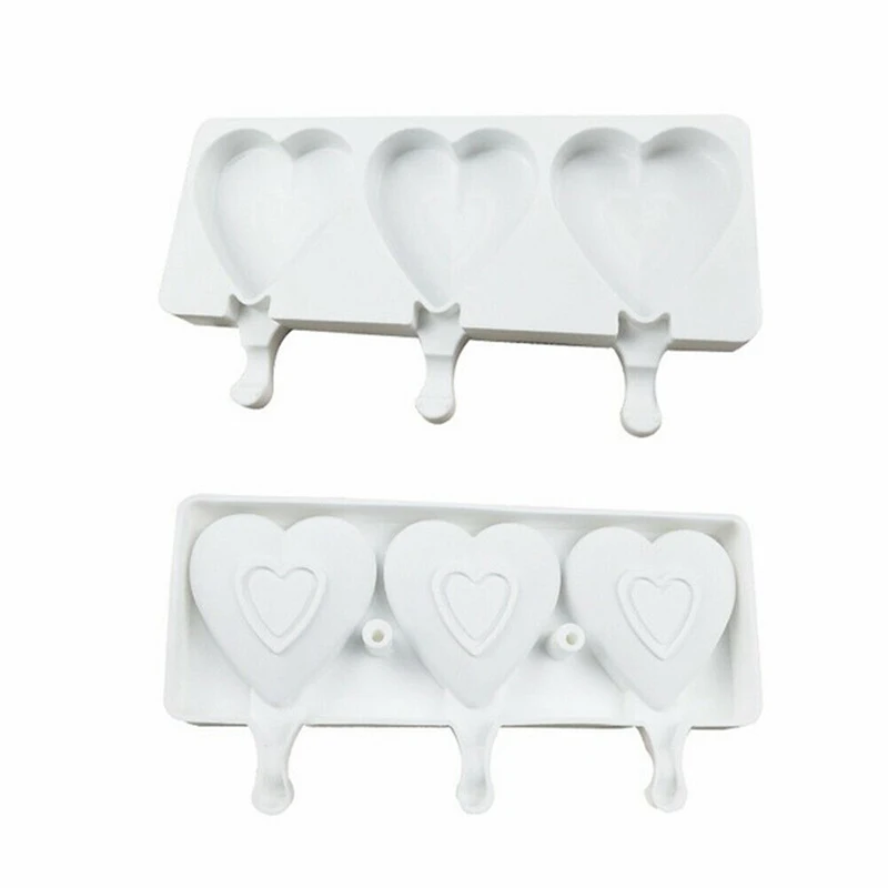 

1 шт., силиконовая форма для изготовления мороженого, 3 полости