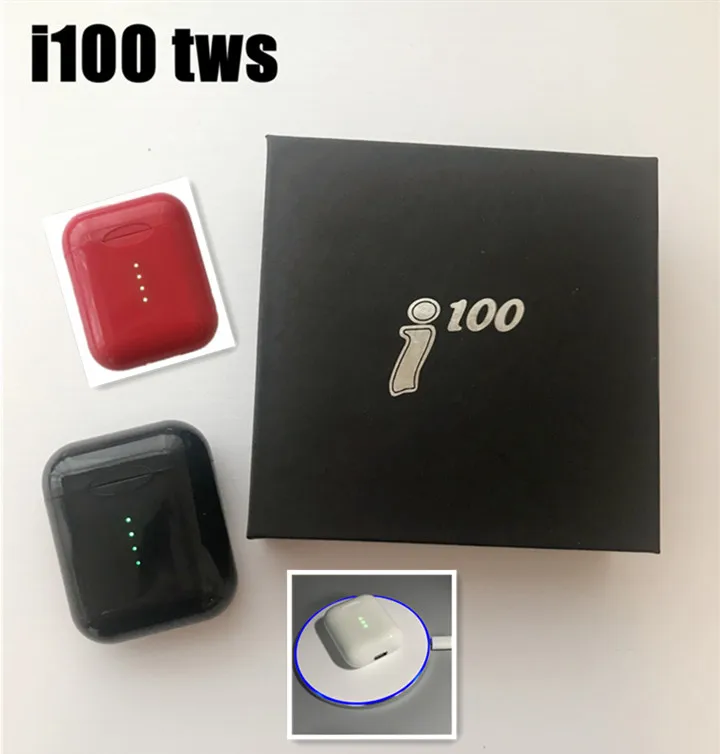 I100 наушники вкладыши TWS с i100tws 1:1 Беспроводной Зарядное устройство i100 tws pk i20 i30 i12 i10