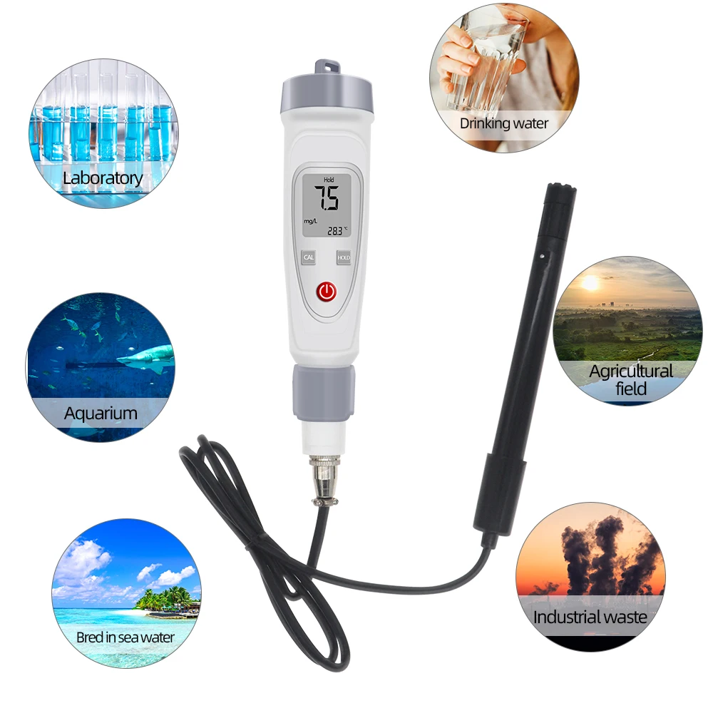 High Precision Professional Pen Style Portable Digital Dissolved Oxygen Meter 0-20mg/L O2 Water Quality | Инструменты