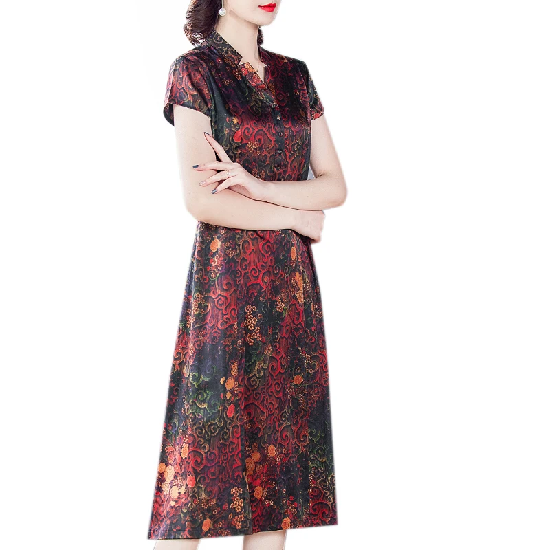 

COIGARSAM 4XL Plus Size Women dress New Summer Dresses Red 9905