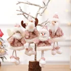 Рождественские елочные украшения, кукла ангела, милая плюшевая девочка, деревянный Navidad, 2021, новогоднее Рождественское дерево, украшения, Рождественский подарок для детей