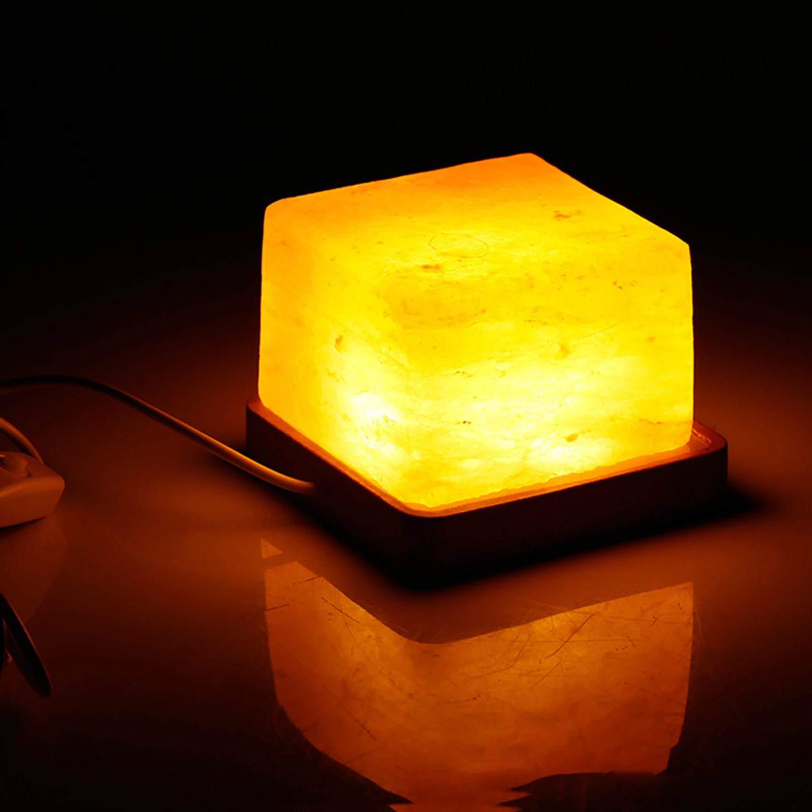 

USB Crystal Light Natural Himalayan Salt Lamp Led Air Purifier Mood Creator Indoor Warm Table Bedroom Lava