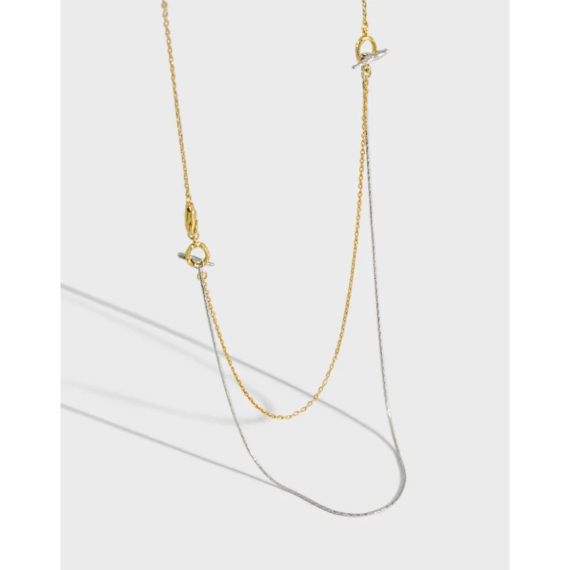 

S925 Sterling Silver Dainty Layered Initial Necklaces for Women 18K Gold Plated Chain Necklace As A Gift