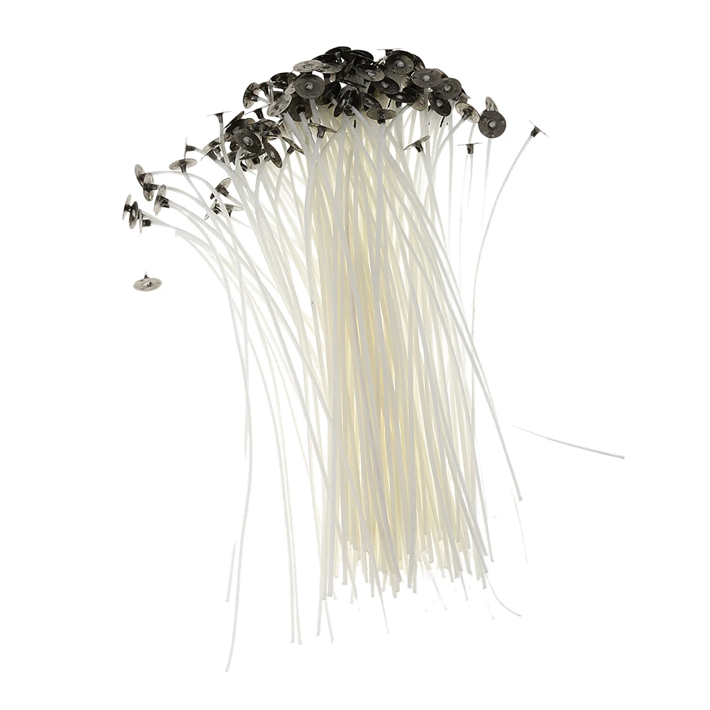 100 шт. вощеные фитили с экологически чистым материалом для изготовления свечей