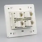 Сетевая панель для интернета Cat, 6 портов 124 порта RJ45  LAN x 1LAN x 2LAN x 4, 86x86 мм