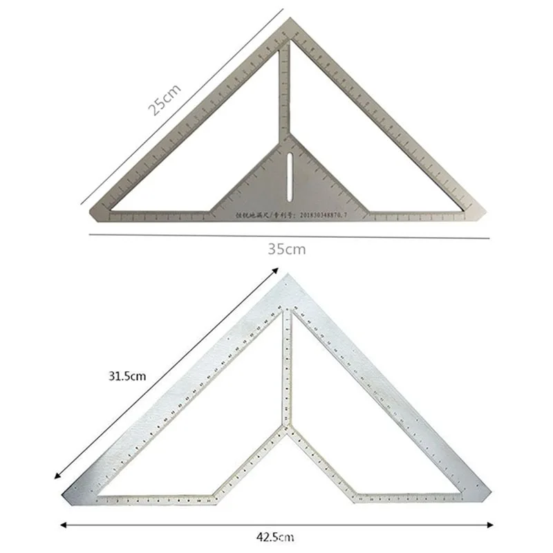 

Stainless Steel Thicken Floor Drain Ruler Multifunction Tile Triangle Ruler Multiple Patterns Bricklayer Bathroom Measuring Tool