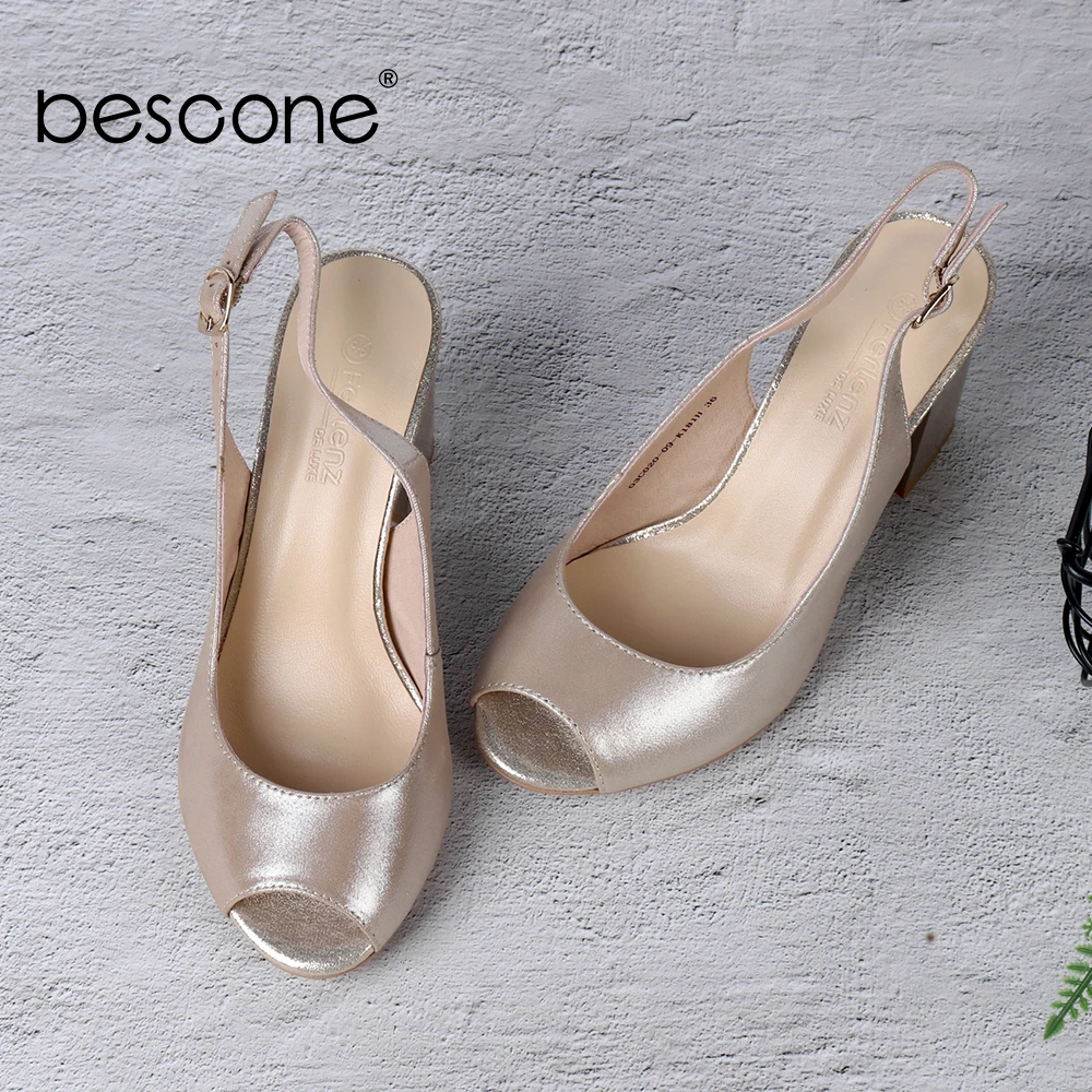 Женские босоножки из натуральной кожи на квадратном каблуке с пряжкой | Обувь