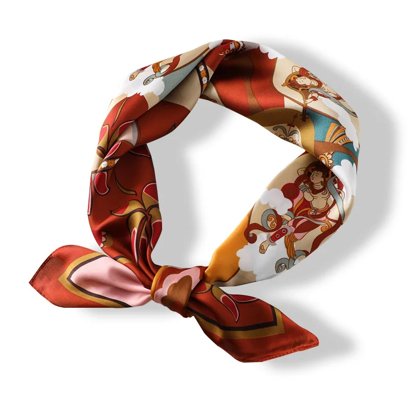 

70x70CMLuxury scarfs neckerchief Scarves Hair Neck bag Kerchief Cover Bandana Hijabs Bufand Foulard lenco noeud carbatas ribbon