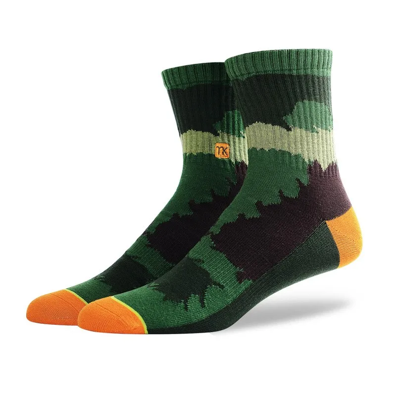 Мужские хлопковые носки модные камуфляжные Компрессионные для баскетбола