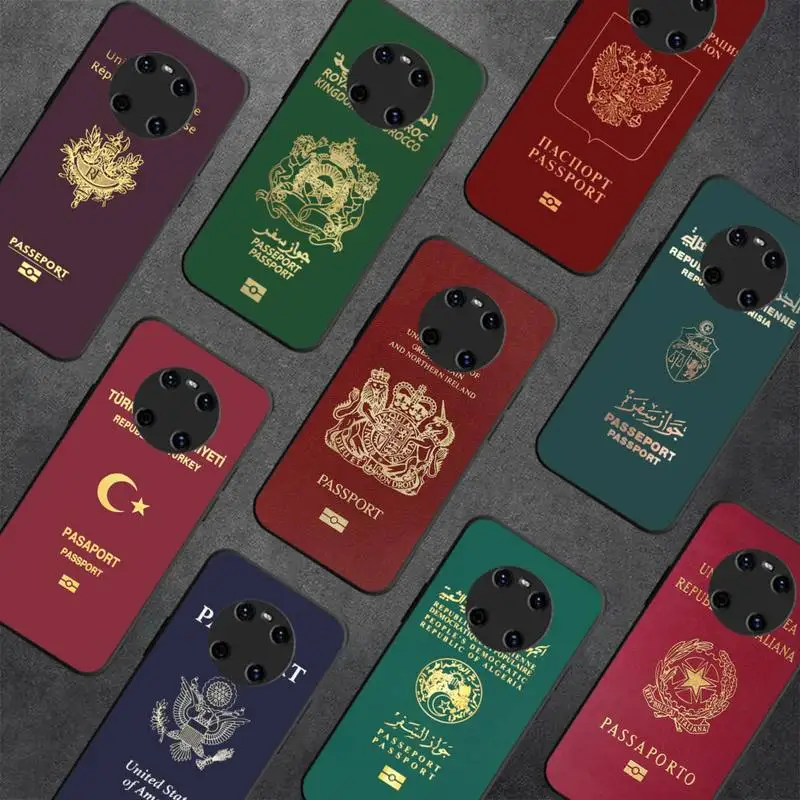 

Fashion Passport Phone Case For Huawei Y5 Y62019 Y52018 Y92019 funda case for 9prime2019