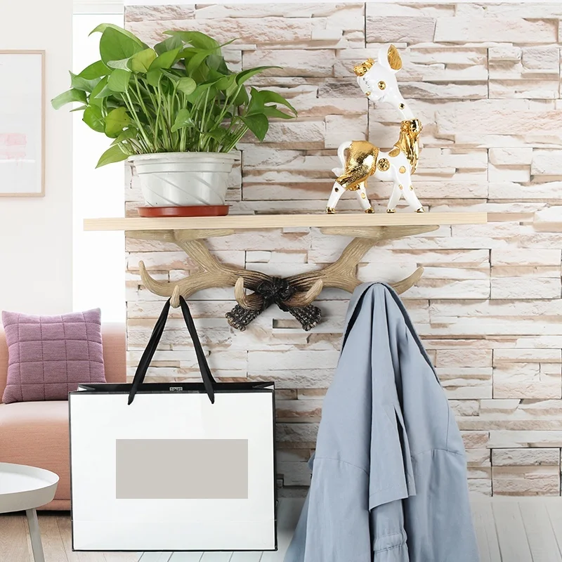 Настенная вешалка для одежды 50 см * 18 крючок рога сумка пальто и шляпы современный