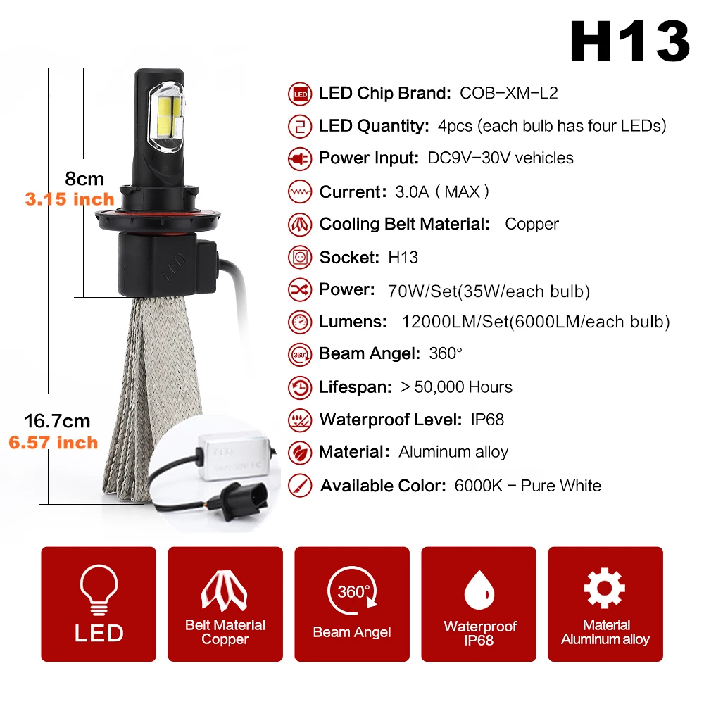 Ароуз H13 H4 9004 9007 Привет короче спереди и длиннее сзади) фары дальнего ближнего