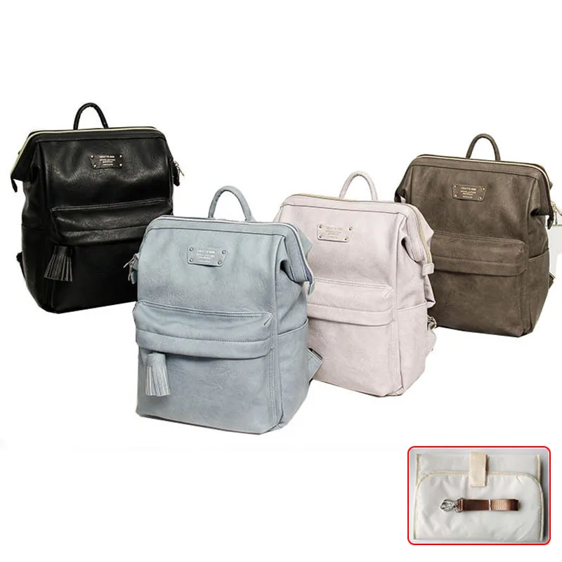 Из искусственной кожи рюкзак для подгузников сумка мамы сумка-Органайзер