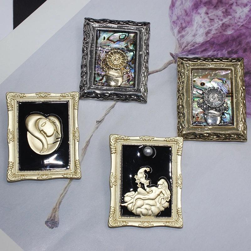 Новая брошь в стиле ретро барокко картина маслом Ван Гога Пикассо масляная