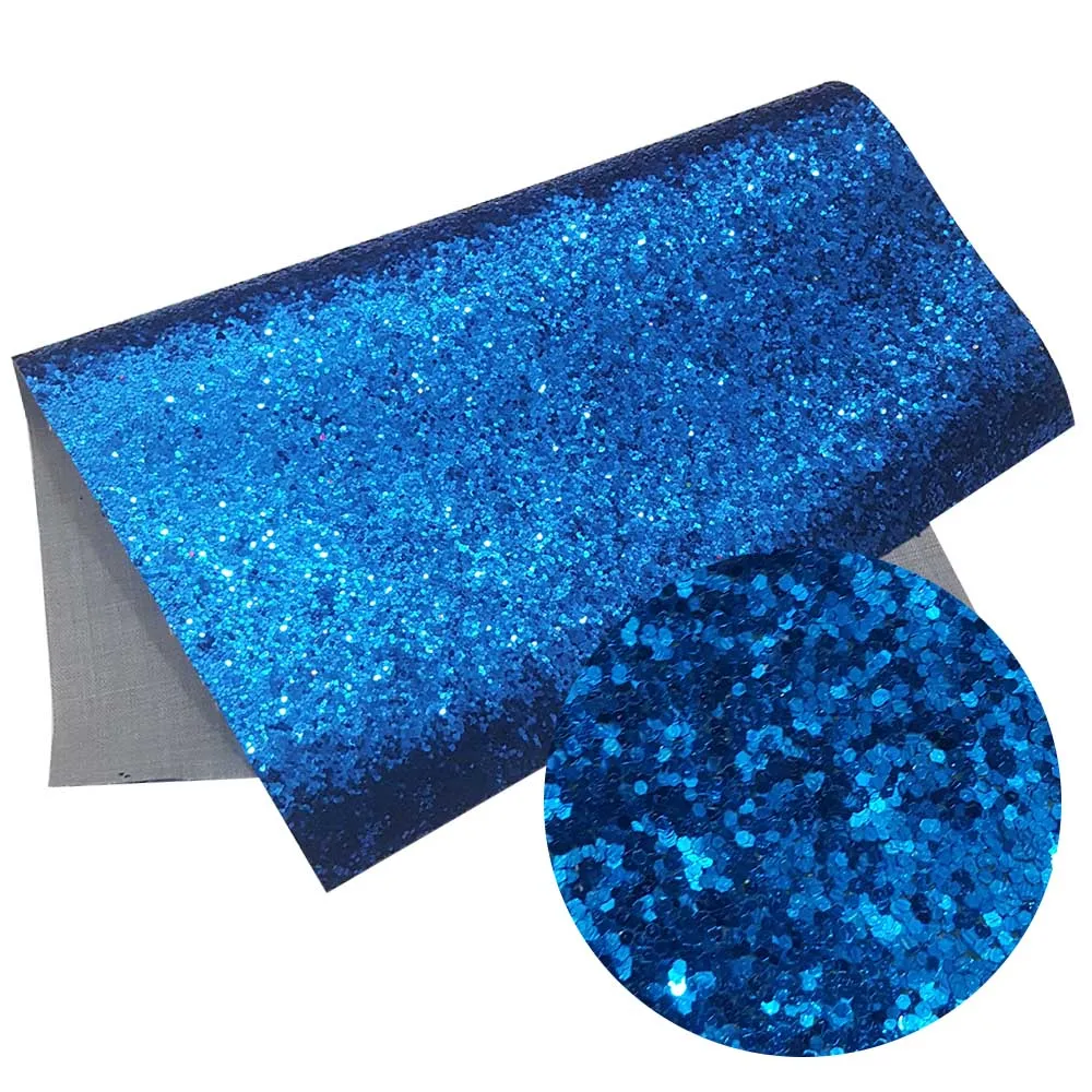blue Искусственная кожа, листы, плотная блестящая ткань, 2 размера, блестящее золото, А4, синтетическая искусственная шерсть, бант, ткань, сделай сам, ручная работа, аксессуары, ткань - Цвет: blue
