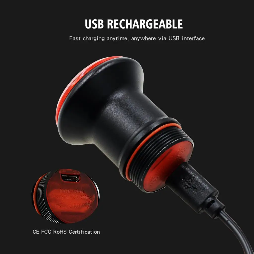 

Smart Bike Tail Rear Light USB Brake Sensing Auto Start Stop LED