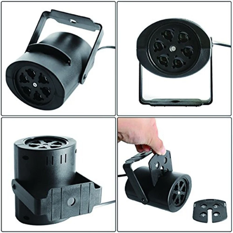 

LED Snowflake Projection Light Colorful Rotating RGB Color Christmas Stage lamp anime garland home new year decorations 2021