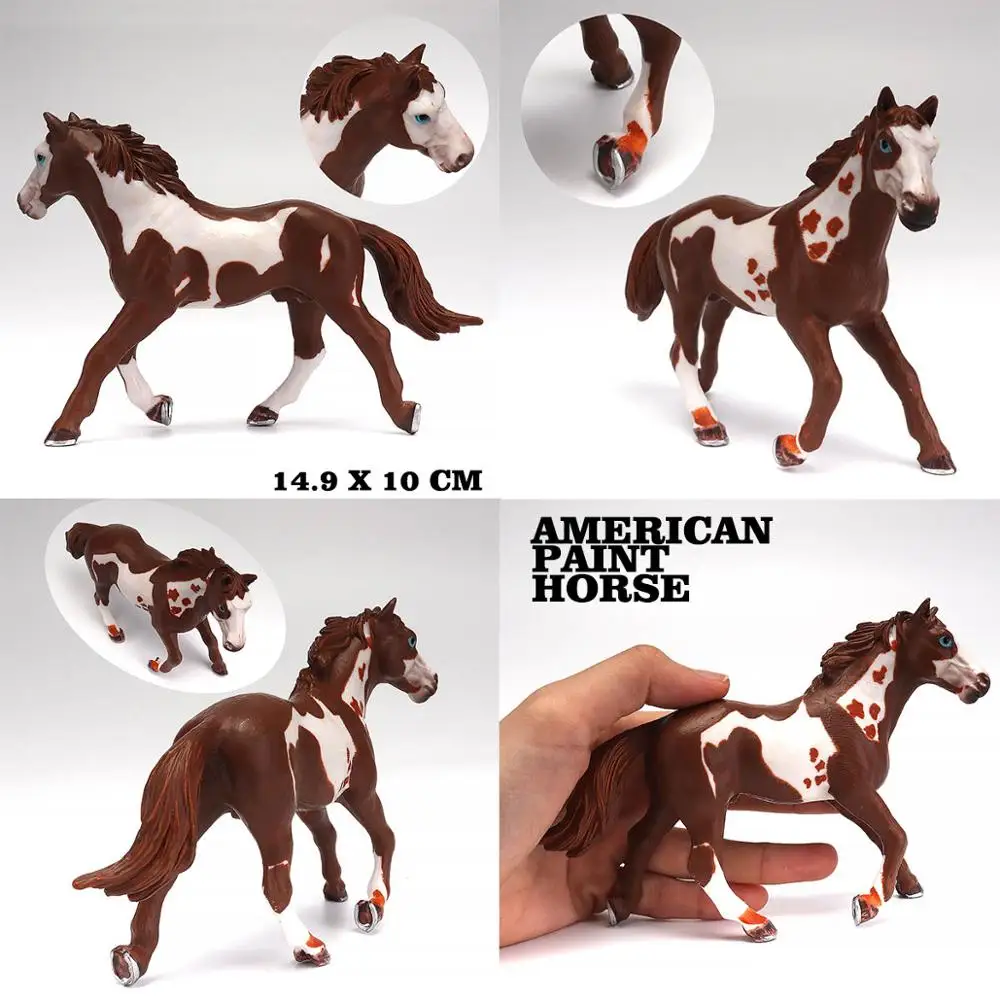 Дикие животные лошади игрушки Модель Набор для ребенка играть фигурку Мальчик