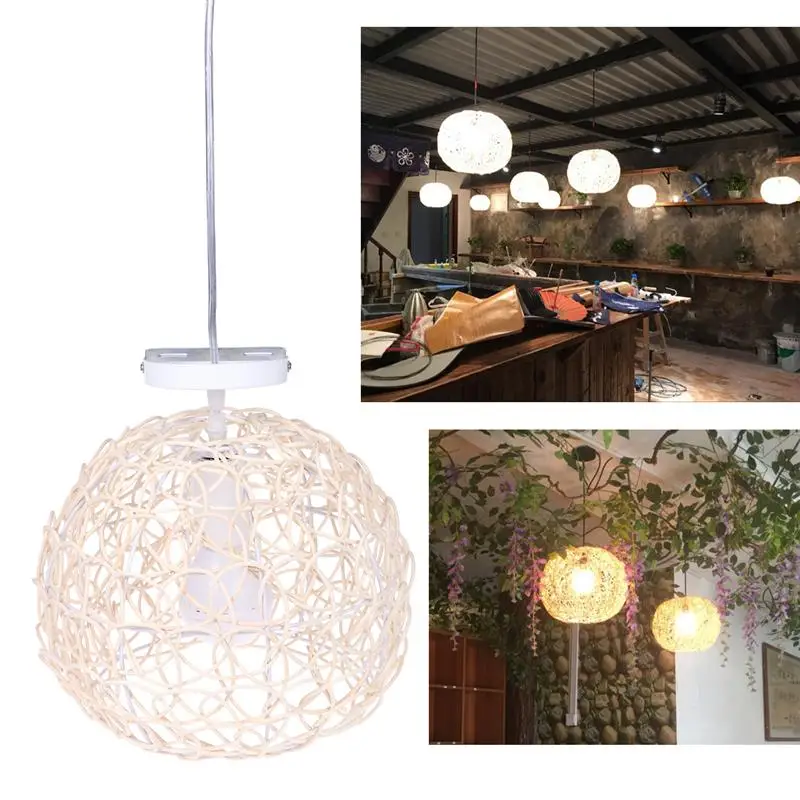 25 см креативный деревенский стиль ретро ротанговая бамбуковая Подвесная лампа