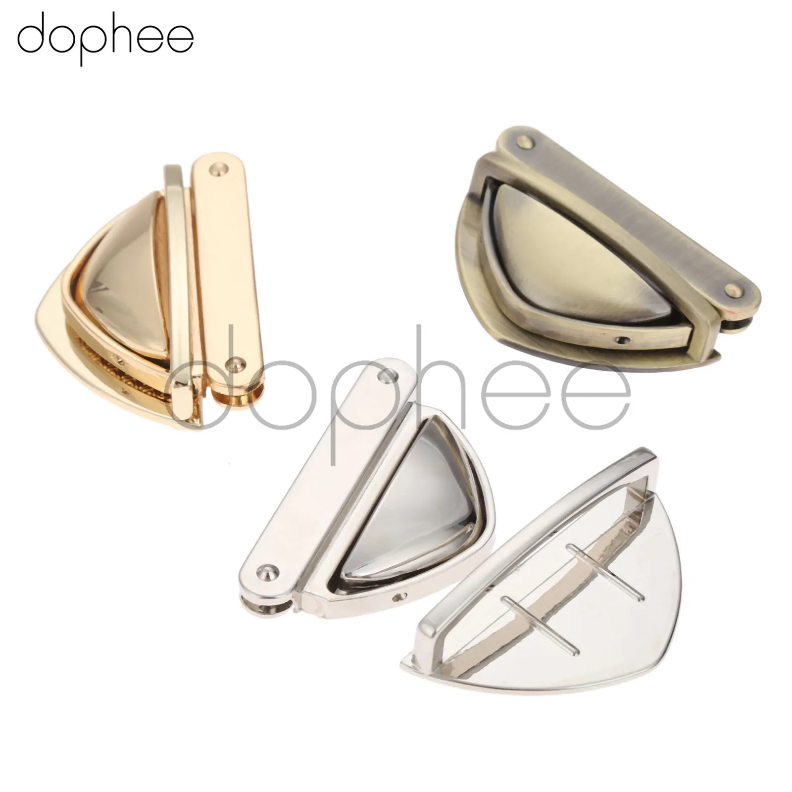 Dophee 1 комплект запорный замок застежка защелка застежки-пряжки для кожаной сумки Сумка кошелек DIY 4 цвета