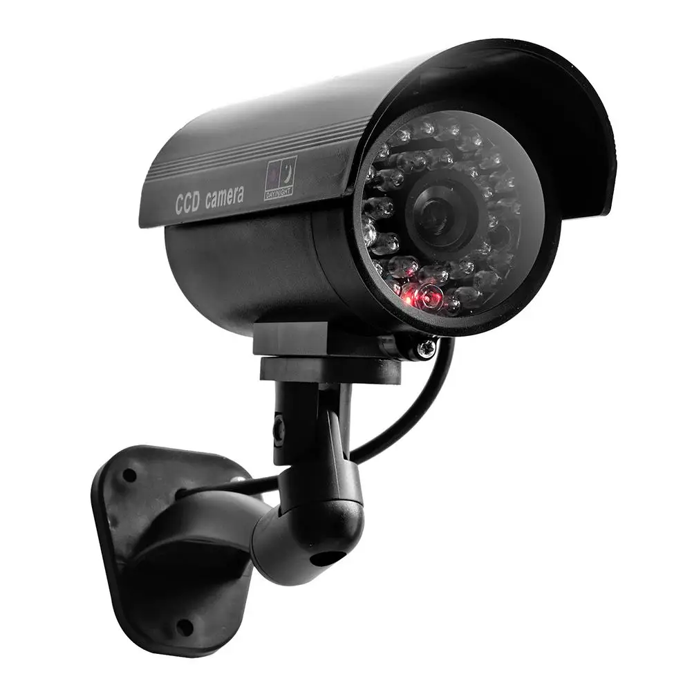 

Fake Outdoor Indoor Security Surveillance Camera Bullet ABS Engineering Plastic Bracket Simulation Dummy Camera 160x124x85mm