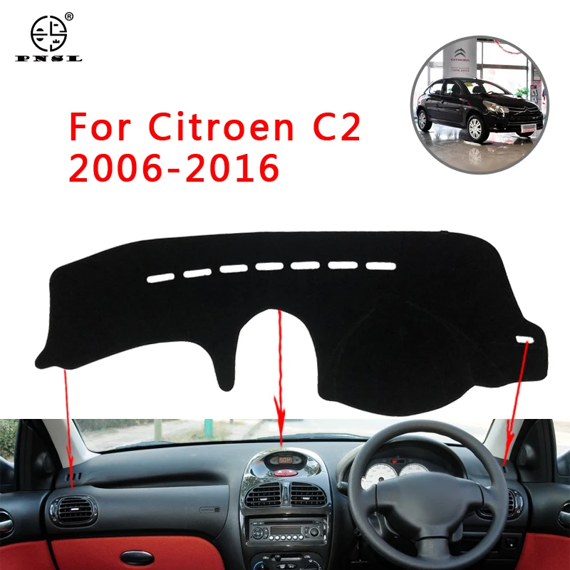 PNSL коврик для приборной панели автомобиля Citroen C2 2006 2016 защита от солнца