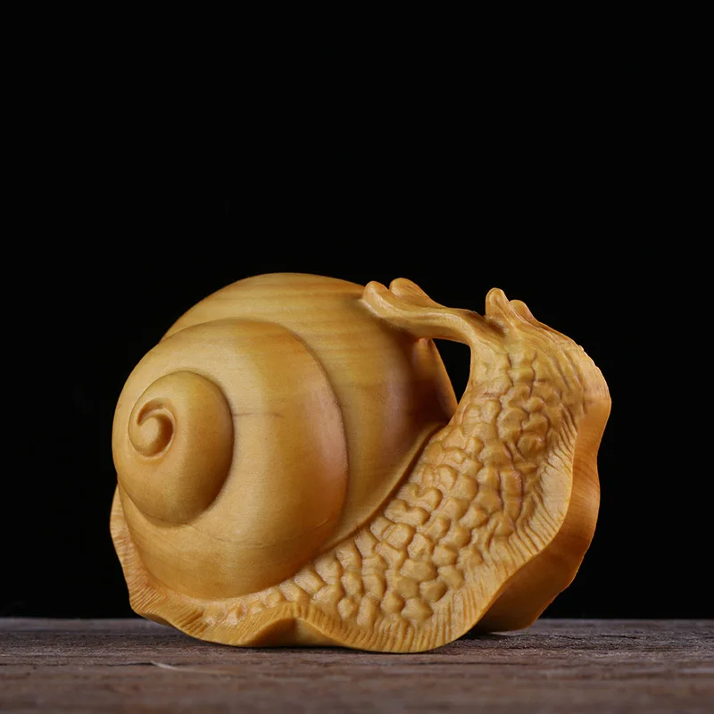 Статуэтка из улитки 6 см деревянное домашнее украшение в виде животного массива