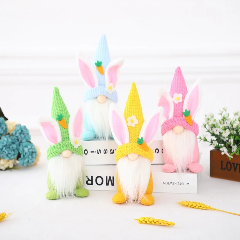 

Easter Gnome Plush Handmade Rabbit Bunny Decoration Faceless Doll Dwarf Swedish 95AA